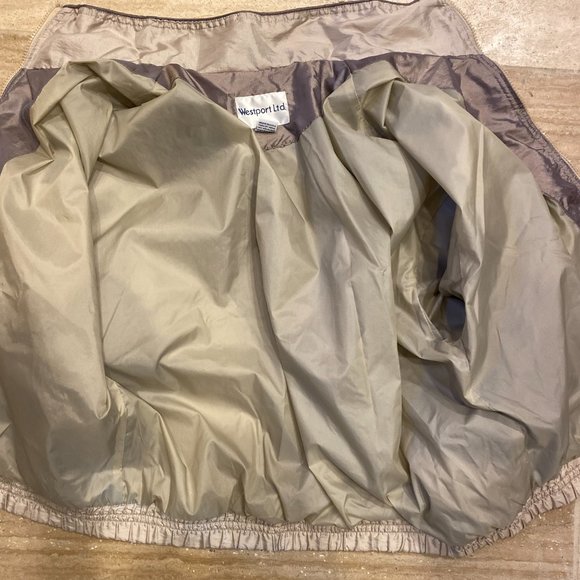 Vintage 90s Windbreaker Tan Abstract Pattern  Women’s Size Large - Picture 5 of 6